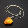 Vintage amber pendant on chain